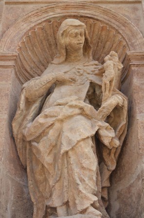 로마의 성녀 바울라_photo by Joanbanjo_on the facade of the Monastery of Sant Miquel dels Reis in Valencia_Spain.JPG